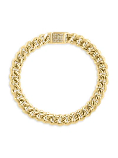 Effy Eny Women's 14k Yellow Goldplated Sterling Silver & 0.14 Tcw Diamond Chain Bracelet