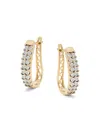 EFFY ENY WOMEN'S 14K YELLOW GOLDPLATED STERLING SILVER & 0.15 TCW DIAMOND HUGGIE EARRINGS