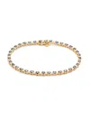 EFFY ENY WOMEN'S 14K YELLOW GOLDPLATED STERLING SILVER, SAPPHIRE & DIAMOND TENNIS BRACELET