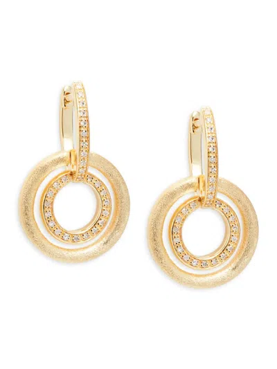 Effy Eny Women's 18k Goldplated Sterling Silver & 0.16 Tcw Diamond Drop Earrings
