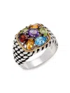 EFFY ENY WOMEN'S 18K YELLOW GOLDPLATED, STERLING SILVER & MULTI STONE DOME RING