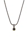 Effy Eny Women's 925 Sterling Silver, 18k Yellow Gold & 0.57 Tcw Onyx Pendant Necklace/18" In Silver