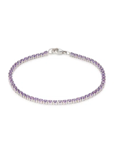 Effy Eny Women's Effy Sterling Silver & 2.61 Tcw Amethyst Tennis Bracelet