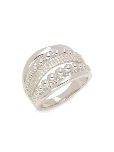 Effy Eny Women's Eny 925 Sterling Silver & 0.35 Tcw Diamond Beaded Ring
