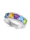 Effy Eny Women's Eny Multi-stone Sterling Silver Ring In Brown