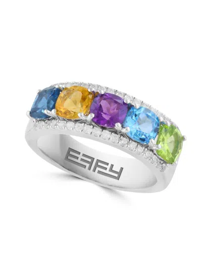 Effy Eny Women's Eny Multi-stone Sterling Silver Ring In Brown