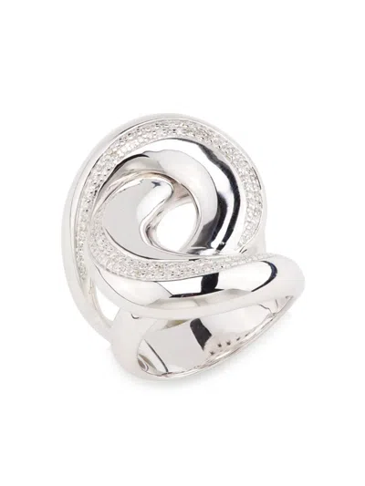 Effy Eny Women's Eny Sterling Silver & 0.36 Tcw Diamond Swirl Ring