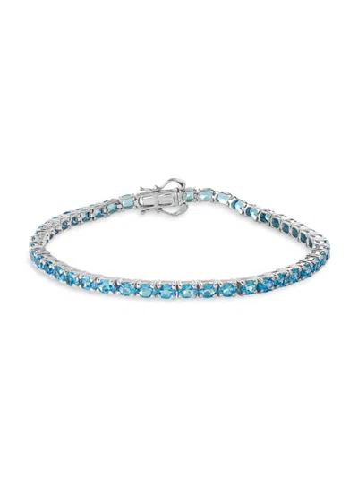 Effy Eny Women's Eny Sterling Silver & 8.90 Tcw Blue Topaz Tennis Bracelet