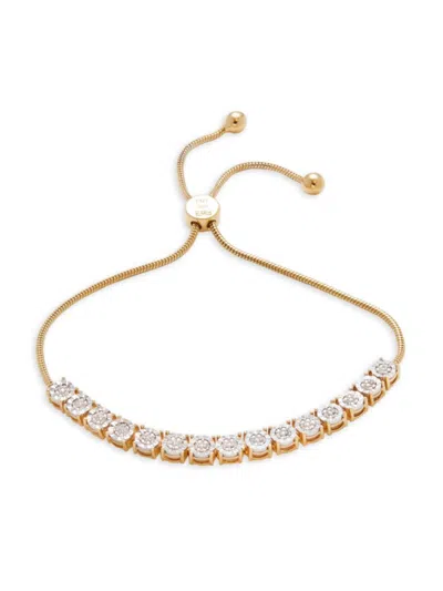 Effy Eny Women's Goldplated Sterling Silver & 0.09 Tcw Diamond Bolo Bracelet