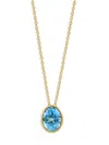 Effy Eny Women's Goldplated Sterling Silver Blue Topaz Pendant Necklace In Gold