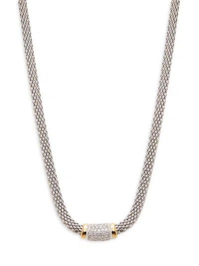 Effy Eny Women's Sterling Silver, 18k Yellow Gold & 0.6 Tcw Diamond Chain Necklace