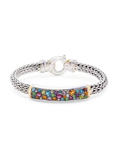 Effy Eny Women's Sterling Silver, 18k Yellow Gold & Multi Stone Bracelet