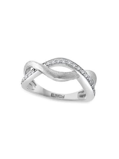 Effy Eny Women's Sterling Silver & 0.07 Tcw Diamond Ring