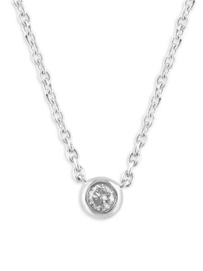 Effy Eny Women's Sterling Silver & 0.09 Tcw Diamond Pendant Necklace In Metallic