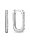 Effy Eny Women's Sterling Silver & 0.14 Tcw Diamond Paperclip Hoop Earrings In Silver