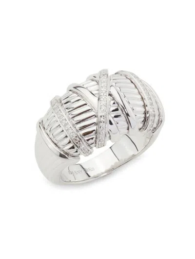 Effy Eny Women's Sterling Silver & 0.17 Tcw Diamond Ring