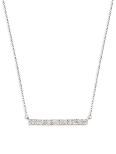 Effy Eny Women's Sterling Silver & 0.23 Tcw Diamond Bar Necklace