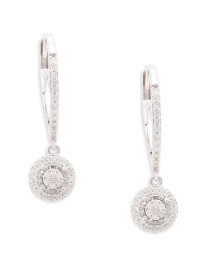 Effy Eny Women's Sterling Silver & 0.23 Tcw Diamond Drop Earrings