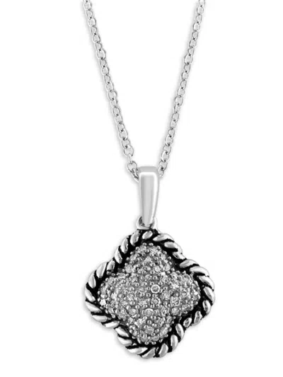 Effy Eny Women's Sterling Silver & 0.23 Tcw Diamond Pendant Necklace