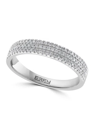 Effy Eny Women's Sterling Silver & 0.23 Tcw Diamond Ring