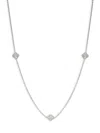 EFFY ENY WOMEN'S STERLING SILVER & 0.29 TCW DIAMOND STATION NECKLACE