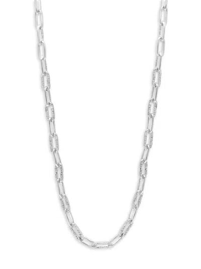 Effy Eny Women's Sterling Silver & 0.45 Tcw Diamond Oval Link Chain Necklace