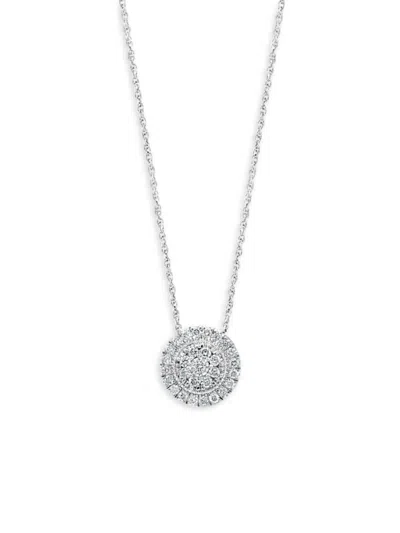Effy Eny Women's Sterling Silver & 0.48 Tcw Diamond Circle Pendant Necklace