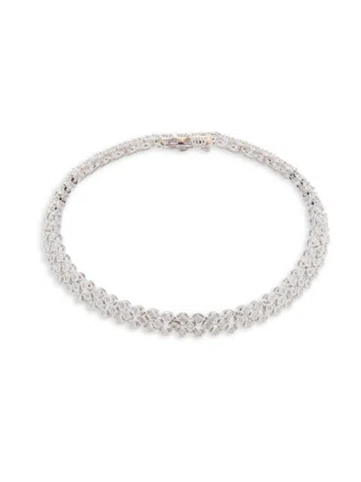Effy Eny Women's Sterling Silver & 0.48 Tcw Diamond Triple-row Tennis Bracelet