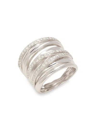 Effy Eny Women's Sterling Silver & 0.63 Tcw Diamond Multi-band Ring