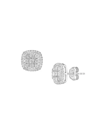 Effy Eny Women's Sterling Silver & 0.74 Tcw Diamond Stud Earrings In White
