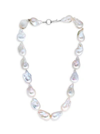 Effy Eny Women's Sterling Silver & 13 X 14.9mm Freshwater Pearl Strand Necklace