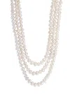 Effy Eny Women's Sterling Silver & 5mm Baroque Freshwater Pearl Multi-length Necklace In White