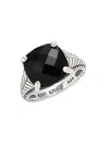 EFFY ENY WOMEN'S STERLING SILVER & BLACK ONYX RING