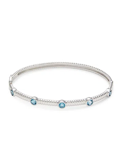 Effy Eny Women's Sterling Silver & Blue Topaz Bangle Bracelet In Metallic