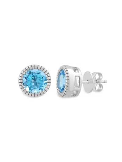 Effy Eny Women's Sterling Silver & Blue Topaz Stud Earrings