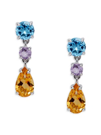 Effy Eny Women's Sterling Silver & Multi Stone Drop Earrings
