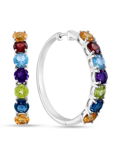 Effy Eny Women's Sterling Silver & Multi-stone Huggie Earrings