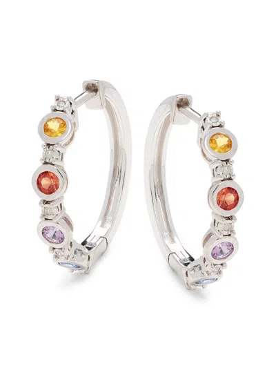 Effy Eny Women's Sterling Silver & Multistone Hoop Earrings