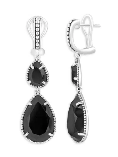 Effy Eny Women's Sterling Silver & Onyx Drop Earrings