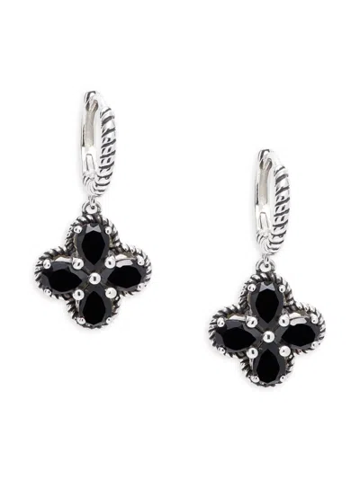 Effy Eny Women's Sterling Silver & Onyx Drop Earrings