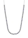 Effy Eny Women's Sterling Silver, Diamond & Sapphire Half Tennis Necklace In Silver