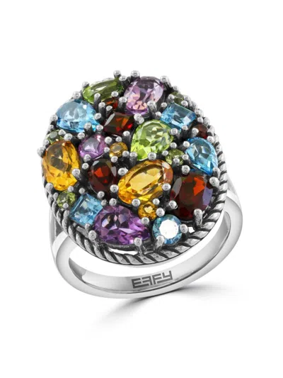 Effy Eny Women's Sterling Silver Multi-stone Cocktail Ring