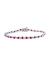 Effy Eny Women's Sterling Silver, Ruby & Diamond Bracelet In Ruby