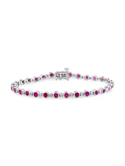 Effy Eny Women's Sterling Silver, Ruby & Diamond Bracelet