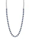 Effy Eny Women's Sterling Silver, Sapphire & Diamond Necklace In Silver