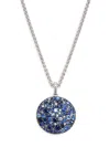 Effy Eny Women's Sterling Silver, White Sapphire & Diamond Pendant Necklace In Silver