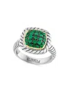 Effy Eny Women's Two Tone Sterling Silver & Emerald Ring In Silver