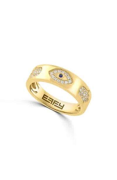 Effy Evil Eye Sapphire & Diamond Ring In Gold