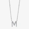 Effy Final Call Diamond Initial Pendant Necklace In Sterling Silver