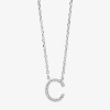 Effy Final Call Diamond Initial Pendant Necklace In Sterling Silver In Blue